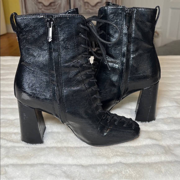 Sam Edelman Carney lace-up block heel whimsygoth boot, black size 5.5 - Picture 6 of 11